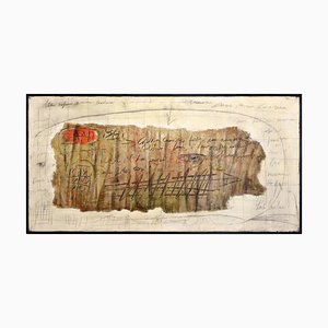 Massimo D'Orta, Papiro No. 1, Técnica mixta sobre lienzo