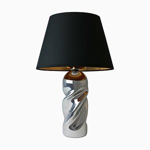 Little Crush II Table Lamp with Silver Base & Black Shade from Mineheart