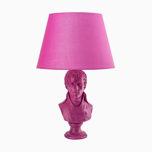 Lampada da tavolo Waterloo rosa con paralume rosa di Mineheart