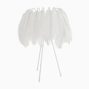 All White Feather Tischlampe von Mineheart