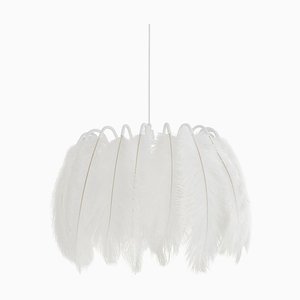 All White Feather Pendant Lamp from Mineheart