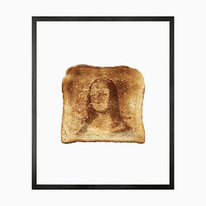 Mona Lisa Toast, Framed Medium Printed Canvas from Mineheart