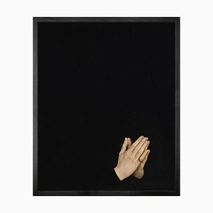 Hands in Prayer, Framed Medium Printed Canvas from Mineheart