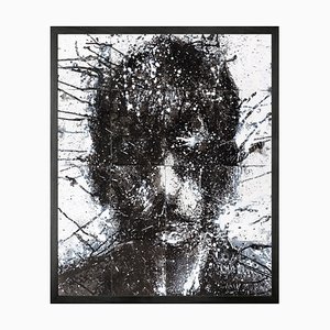 Head of Mike 4, Framed Medium Printed Canvas from Mineheart