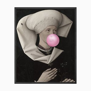 Große Bubblegum Portrait - 2 Bedruckte Leinwand von Mineheart