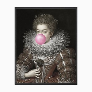 Large Bubblegum Portrait 3 Printed Canvas from Mineheart
