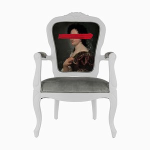 Red Mark Portrait Printed Armchair from Mineheart