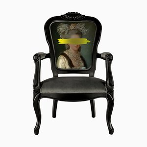 Yellow Mark Portrait Printed Armchair from Mineheart
