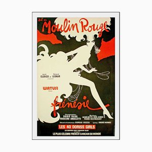 Poster René Gruau, Bal du Moulin Rouge Frenzy, 1980