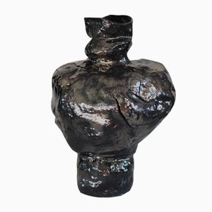 Keramik Metallische Vase aus Porzellan Anna Demidova
