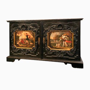 Spanish Ebonized Wood Meuble Cabinet, 1600s