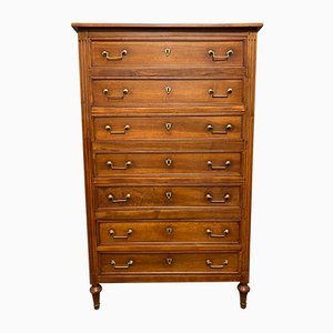 18th Century Tall French Fruitwood Chest of Drawers
