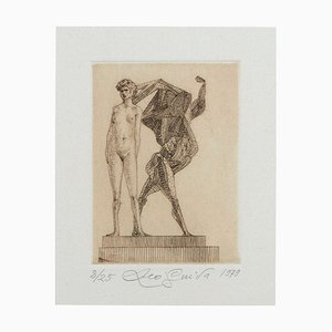 Leo Guida, Venus and Hercules, Original Etching on Paper, 1979