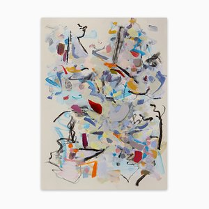 Bosque, pintura abstracta expresionista, 2021