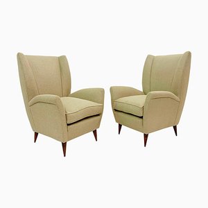 Upholstery Armchairs Model 512 by Gio Ponti, Italy, Set of 2