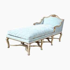 Sofá cama Rococó toscano del siglo XVIII tapizado