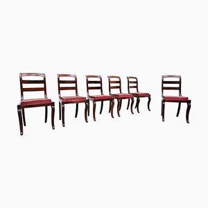 Charles X Mahogany Chairs, Set of 6