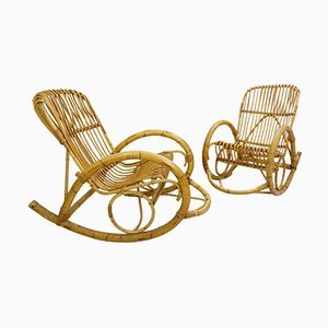 Rocking Chair en Rotin de Rohe Noordwolde