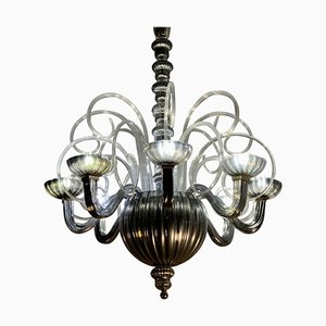 Lámpara de araña de cristal de Murano