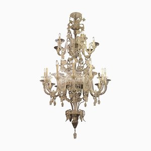 Lámpara de araña veneciana de cristal de Murano
