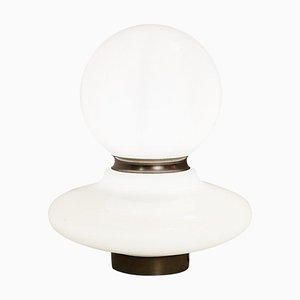 Italienische Opalglas Tischlampe, 1960er