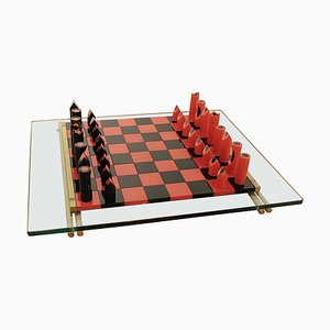 Murano Glass Chess Game by Mario Ticco for Veart, Italy, 1983