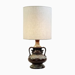 Fat Lava Brown Ceramic Table Lamp