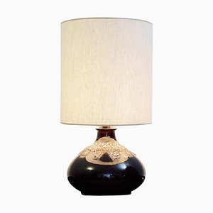Fat Lava Brown Ceramic Table Lamp