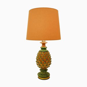 Lámpara de mesa en forma de piña de cerámica