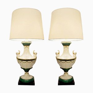 Italienische Porzellan Tischlampen von Giulia Mangani, 2er Set