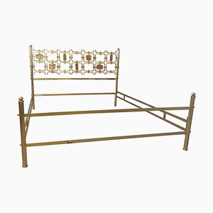 Brass Double Bed by Osvaldo Borsani, Italy, 1960s