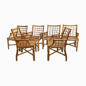 Rattan Chairs, Set of 6