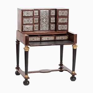 18th Century Tin Marquetry Writing Desk/ Cabinet
