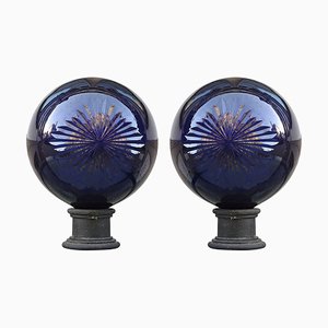 Apothecary Ball in Cobalt Blue Cut Crystal