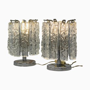 Petites Lampes de Bureau Style Venini, 1960s, Set de 2