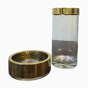 Vase et Cendrier de Mazzega, 1976, Set de 2
