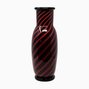 Vase in Red and Black by Archimede Seguso, 1960s