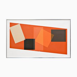 Georges Vaxelaire, Geometrische Komposition, Belgien, 1974, Öl auf Leinwand