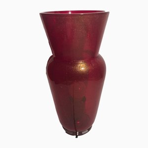 Murano Glass Vase Table Lamp with Signature from Seguso