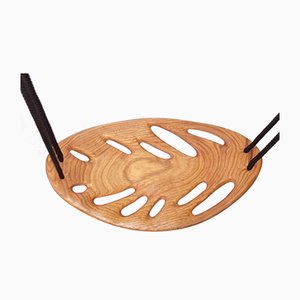 Columpio de madera de hoja de otoño