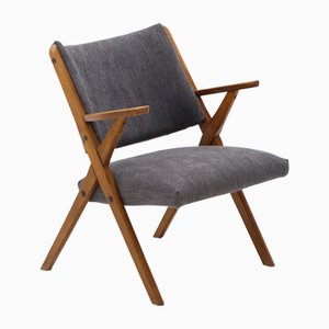 Armchair with Gray Fabric by Dal Vera, 1960s