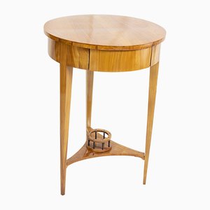 19th Century Biedermeier Round Drum Sewing Table