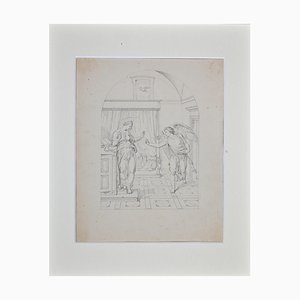 Giovanni Fontana, The Announcement, Original Drawing, 16th Century