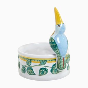 Earthenware Candlestick Toucan from Hermes & Moustiers,