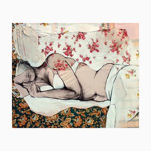 Anne Valérie Dupond, Lea 4, pintura sensual con tela de mujer dormida, 2014