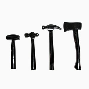 Kartel, Handsaw, Hand Carved Grey Marble Sculpture, Smooth Finish, 2019