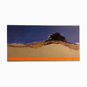 Wind Impression, Abstrakte Landschaftsmalerei, Zeitgenössisches Öl auf Leinen, 2016