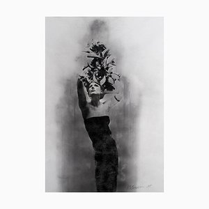 Ele, Mischtechnik Siebdruck auf Papier, Frauenportrait, 2012