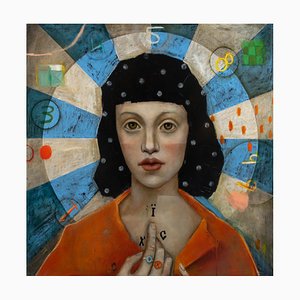 The Blessing, óleo sobre lienzo, misterioso y caprichoso, Pop Art Portrait Master, 2020