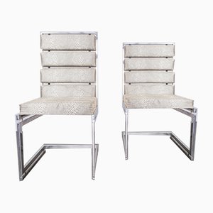 Vintage Stahl Stühle von Romeo Rega, 1970er, 2er Set